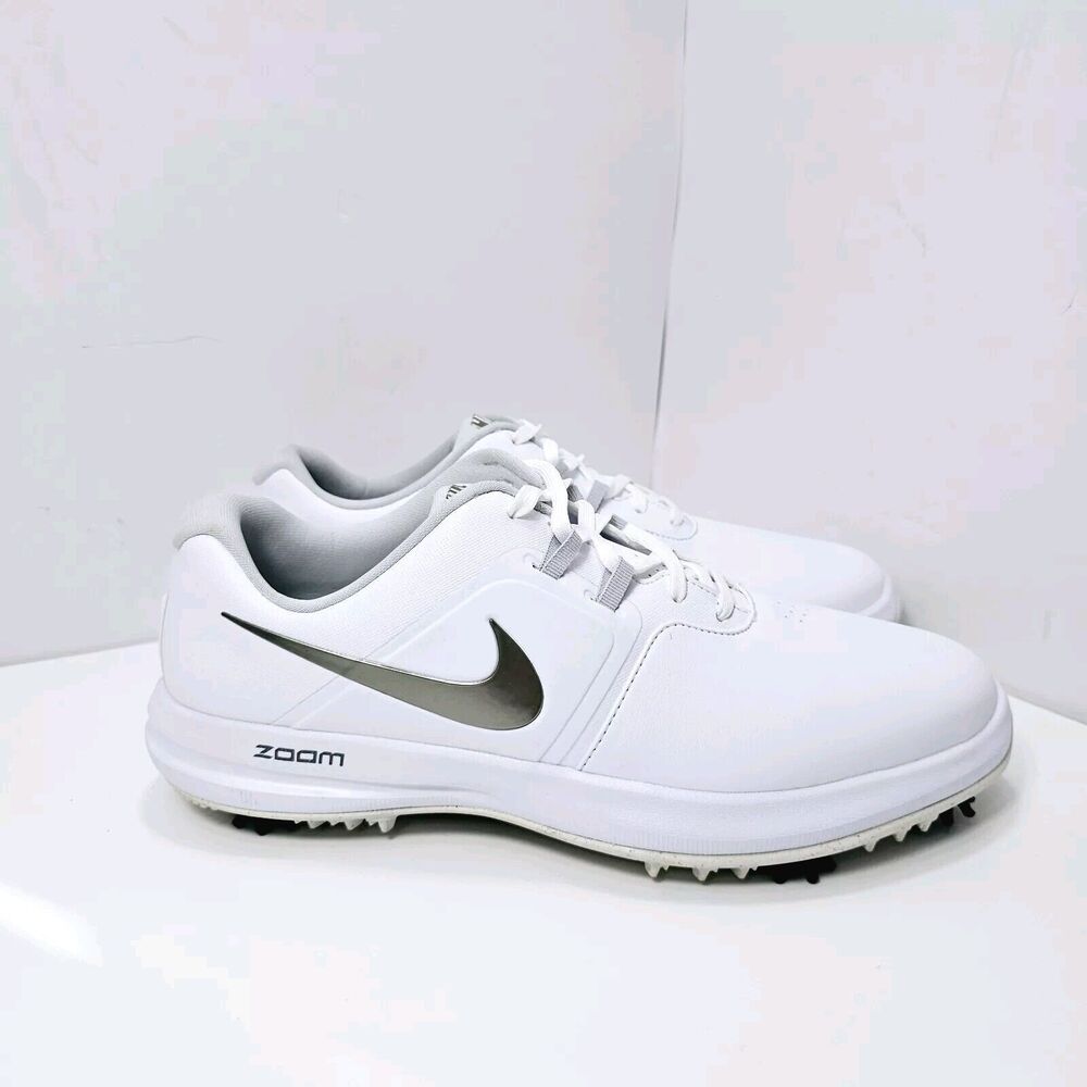 Nike Men Air Zoom Victory Pro Golf Shoe Size 10 White Silver Swoosh AQ1524-100
